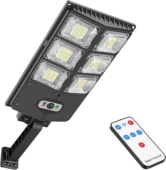 Lighteme 150W Solar Lights, 3 Modes Led Solar Wall Light Motion Sensor with Remote Control, 8000LM