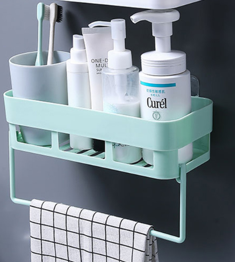 Lighteme Adhesive Bathroom Shelf Storage Organizer (4 colors & 2 types)