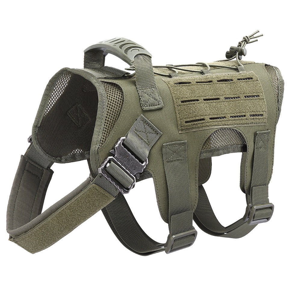 Lighteme Nylon Tactical Service Dog Harness Heavy Duty Dog Training No Pull Dog Harness Clearance