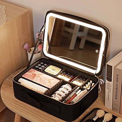 Lighteme LED-Spiegel-Make-up-Reisekoffer