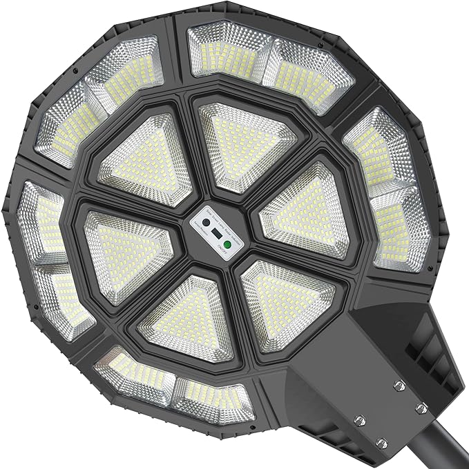 Lighteme 2500W Large Solar Street Lights Outdoor - Commercial Grade Solar Powered Street Light 120000LM with Remote