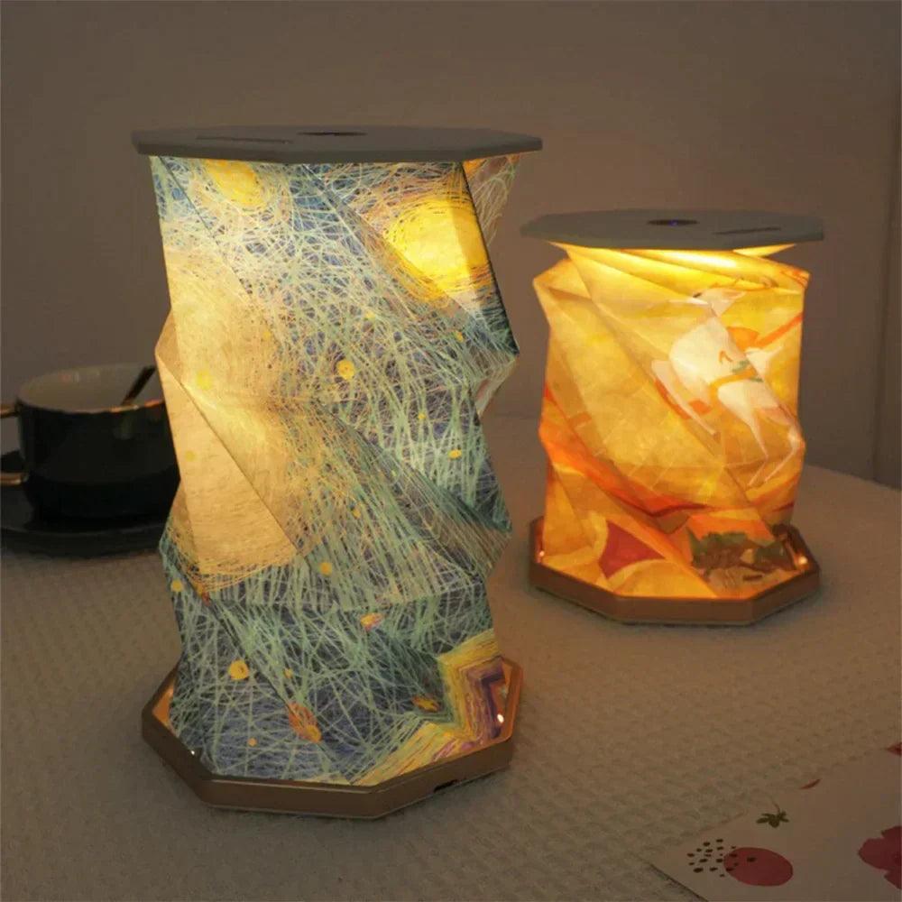 Lighteme Handgefertigte faltbare Kunstlampe 