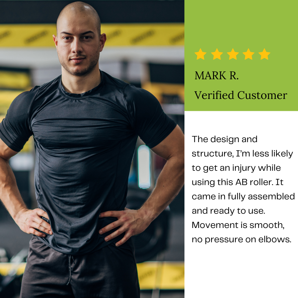 Lighteme Ab Exercise Roller with Better Support & Timer