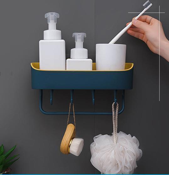 Lighteme Adhesive Bathroom Shelf Storage Organizer (4 colors & 2 types)