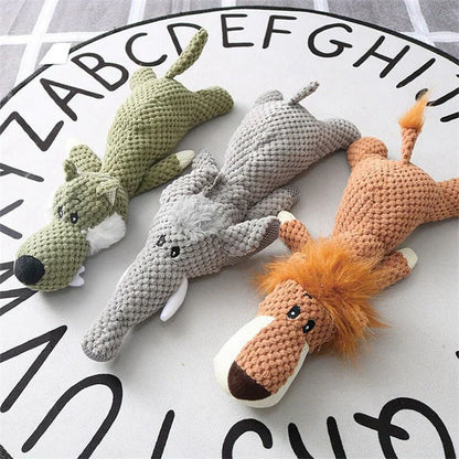 Lighteme Kauspielzeug für Welpen aus Plüsch mit Cartoon-Motiv und Quietscher für kleine Hunde