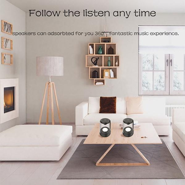 Enceinte Bluetooth magnétique Lighteme transparente (2 couleurs)