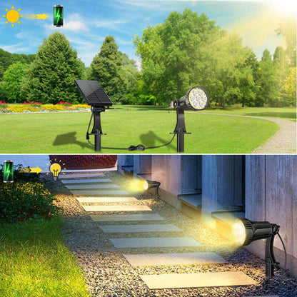 Lighteme 100 Lumen Solar LED Spot/Flood Light with Pole