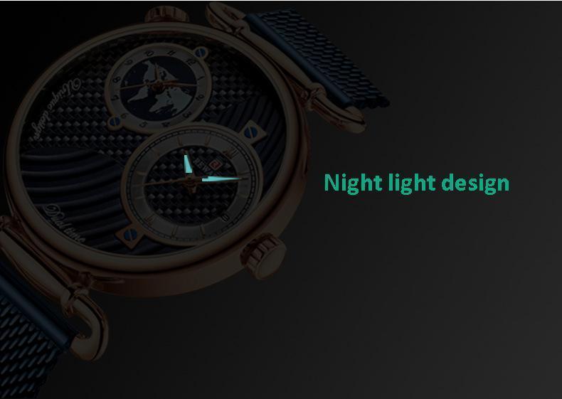 Lighteme Luxury Waterproof Multi Time Zone Watch For Men (5 colors)