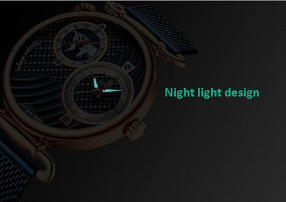 Lighteme Luxury Waterproof Multi Time Zone Watch For Men (5 colors)
