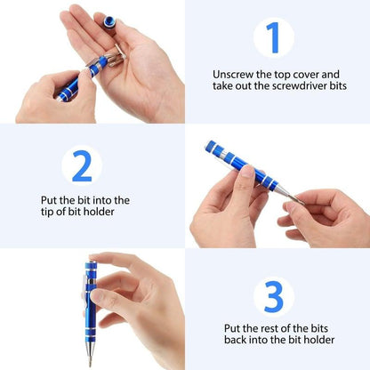 Lighteme 8-in-1-Mini-Stiftschraubendreher