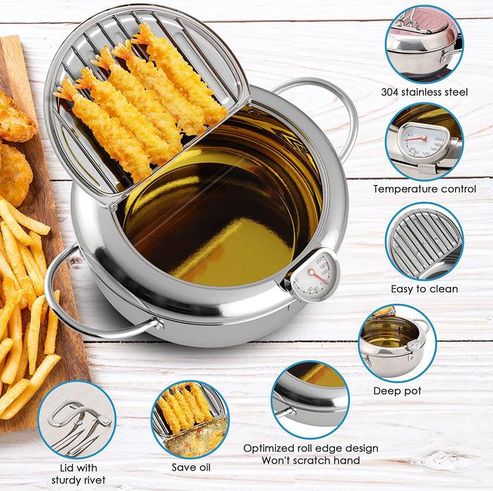 Lighteme Frittiertopf mit Präzisionsthermometer