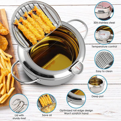 Lighteme Frittiertopf mit Präzisionsthermometer