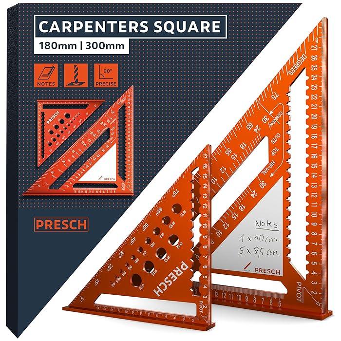 Ensemble d'outils de menuiserie avec règle triangulaire Lighteme