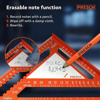 Ensemble d'outils de menuiserie avec règle triangulaire Lighteme