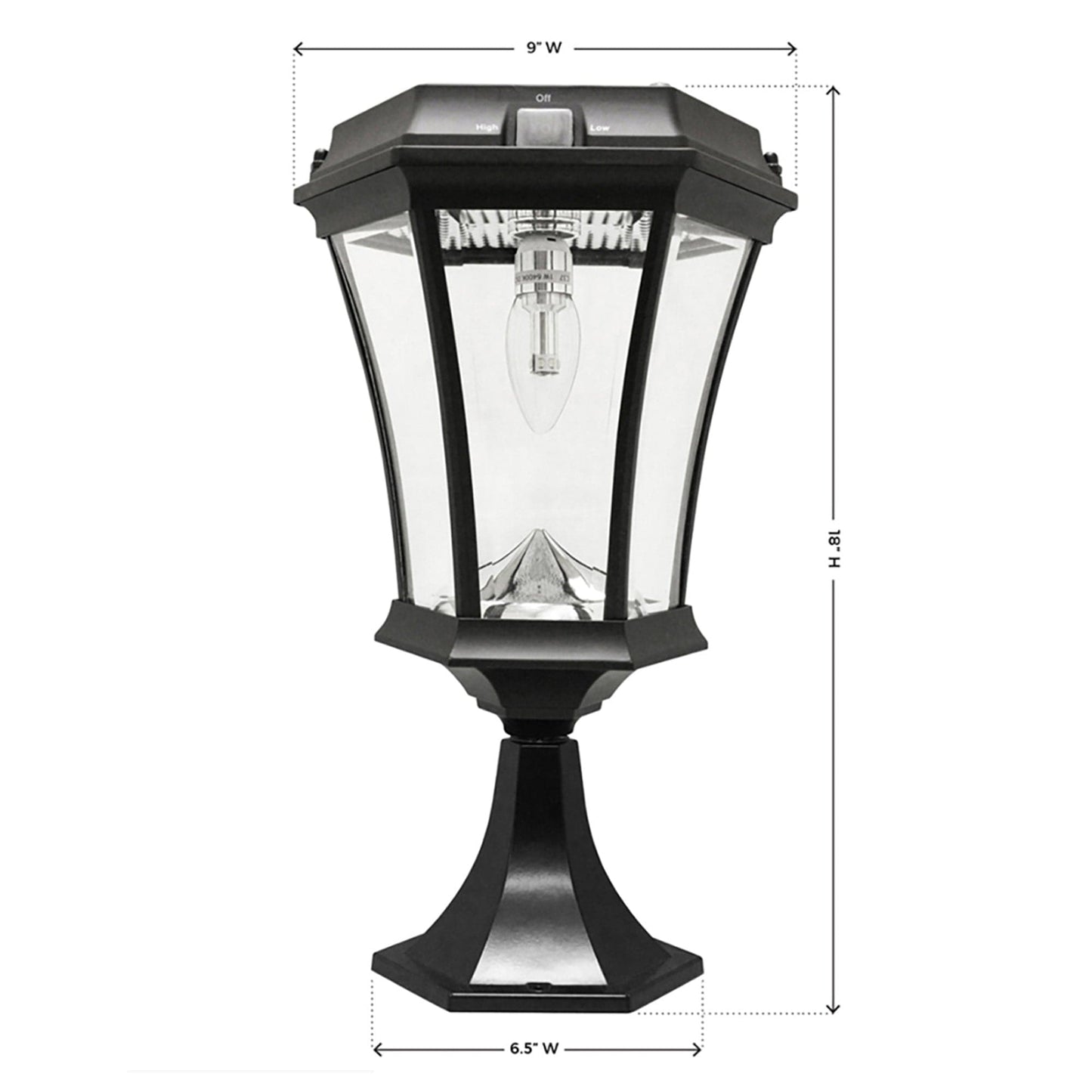 Lighteme Solar Lamp Post Lights - Bulb Solar Lamp - Mounts 3 ways