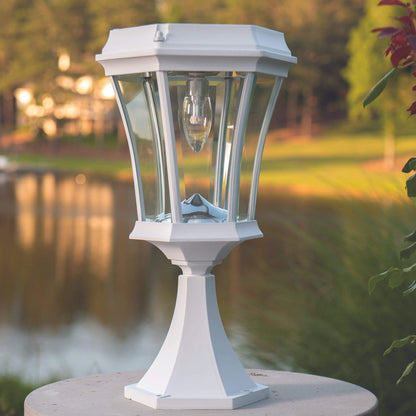 Lighteme White Solar Lamp Post Lights - Bulb Solar Lamp