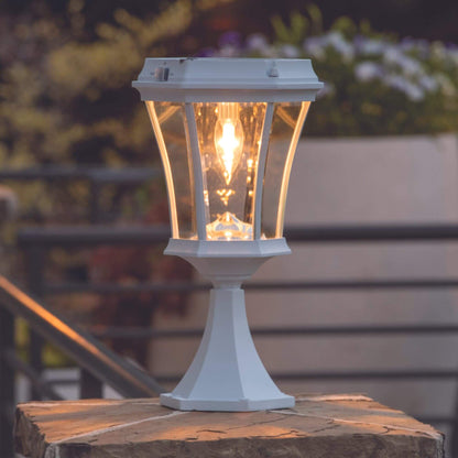 Lighteme White Solar Lamp Post Lights - Bulb Solar Lamp