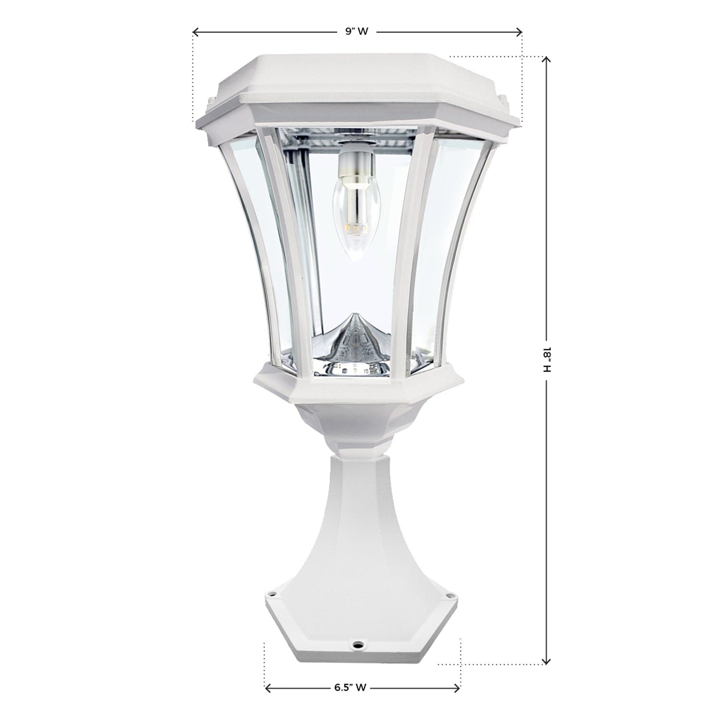 Lighteme White Solar Lamp Post Lights - Bulb Solar Lamp