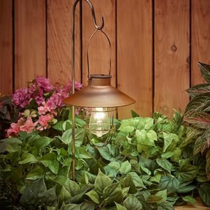 Lighteme Hanging Solar Lantern with Shepherd Hook 31 Inch