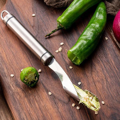 Lighteme Stainless Steel Chili Corer Peppers Seed Remover