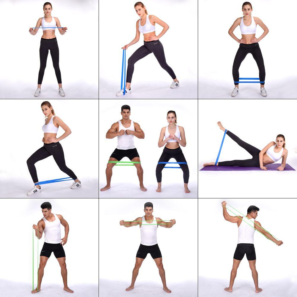 (5 Pack) Lighteme Resistance Bands - Progression Strength Set with Gym Carry Bag