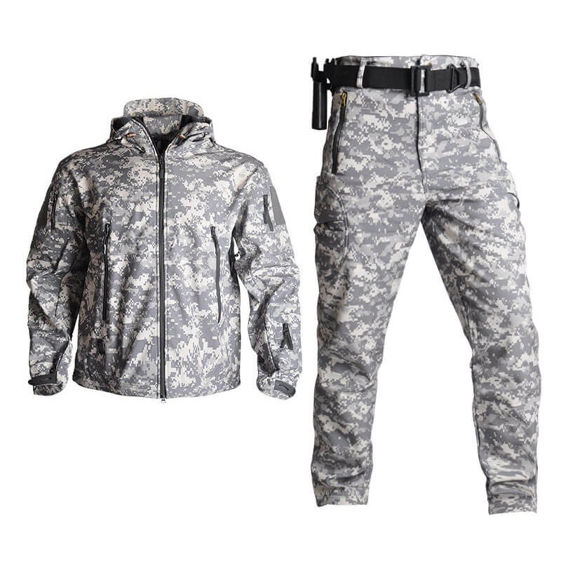 Lighteme Men's Softshell Clothing Suit Waterproof Tactical Uniform