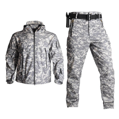 Lighteme Men's Softshell Clothing Suit Waterproof Tactical Uniform