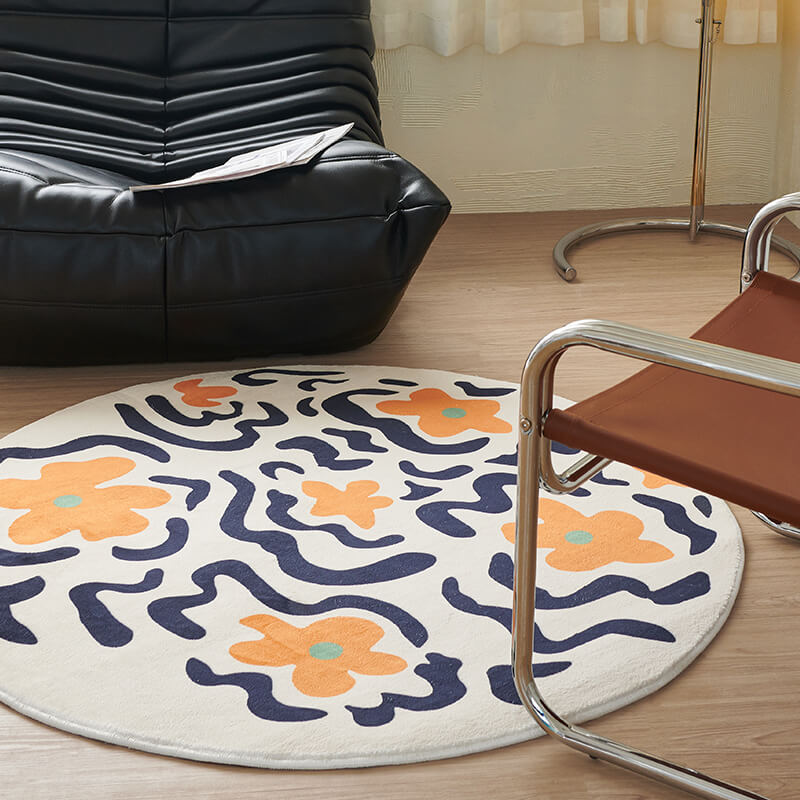 Lighteme Abstract Art Circular Decoration Rug