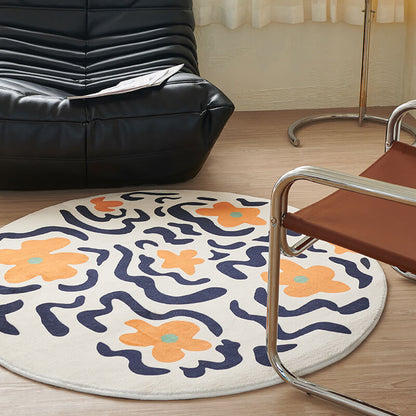 Lighteme Abstract Art Circular Decoration Rug