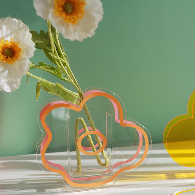 Vase en acrylique en forme de fleur Lighteme