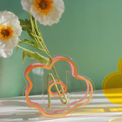 Vase en acrylique en forme de fleur Lighteme