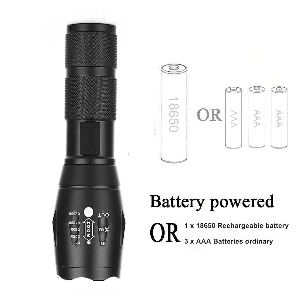 Lighteme Tactical LED Flashlight 3800 lumens 5-MODE WATERPROOF COATING