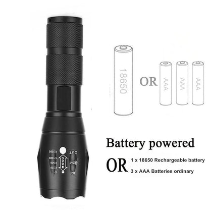 Lighteme Tactical LED Flashlight 3800 lumens 5-MODE WATERPROOF COATING