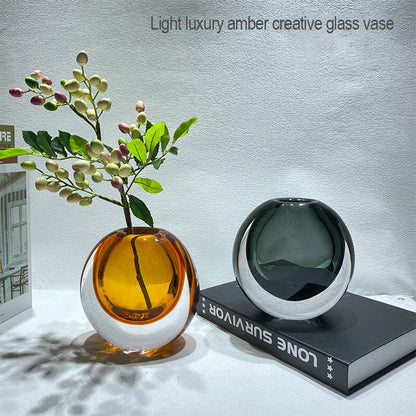 Lighteme Amber Creative Glass Vase