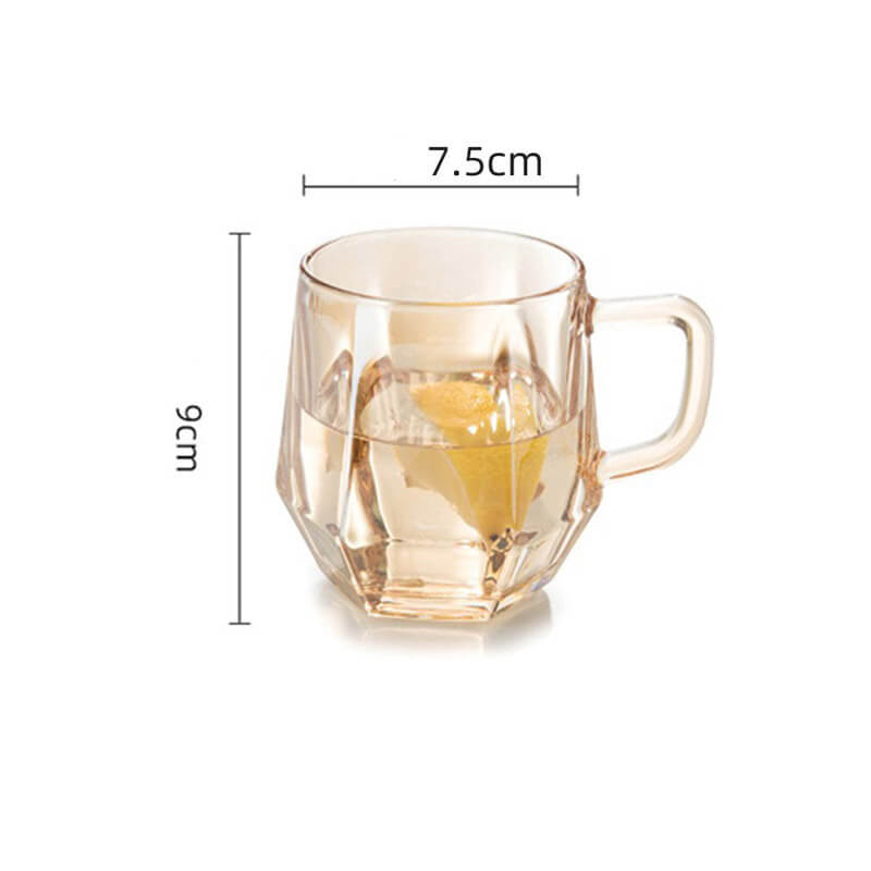 Tasse hexagonale en verre ambré Lighteme