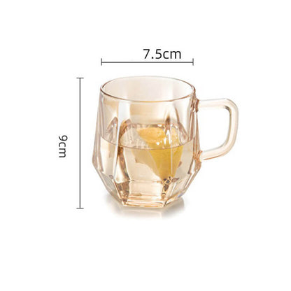 Tasse hexagonale en verre ambré Lighteme