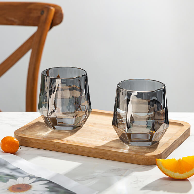 Tasse hexagonale en verre ambré Lighteme