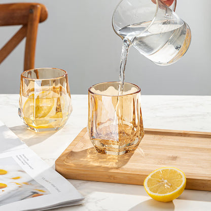 Tasse hexagonale en verre ambré Lighteme