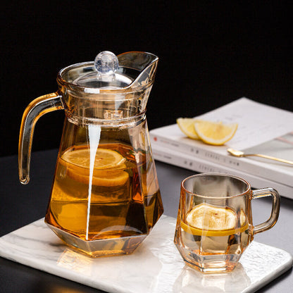 Tasse hexagonale en verre ambré Lighteme