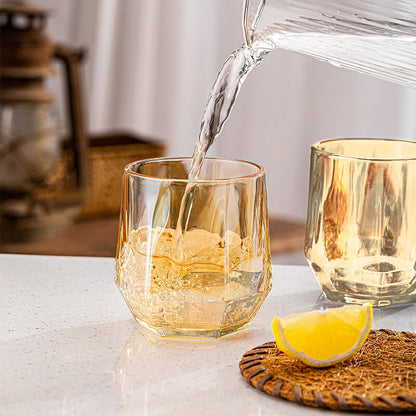 Tasse hexagonale en verre ambré Lighteme