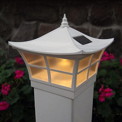 Lighteme Solar Fence Cap Light - White
