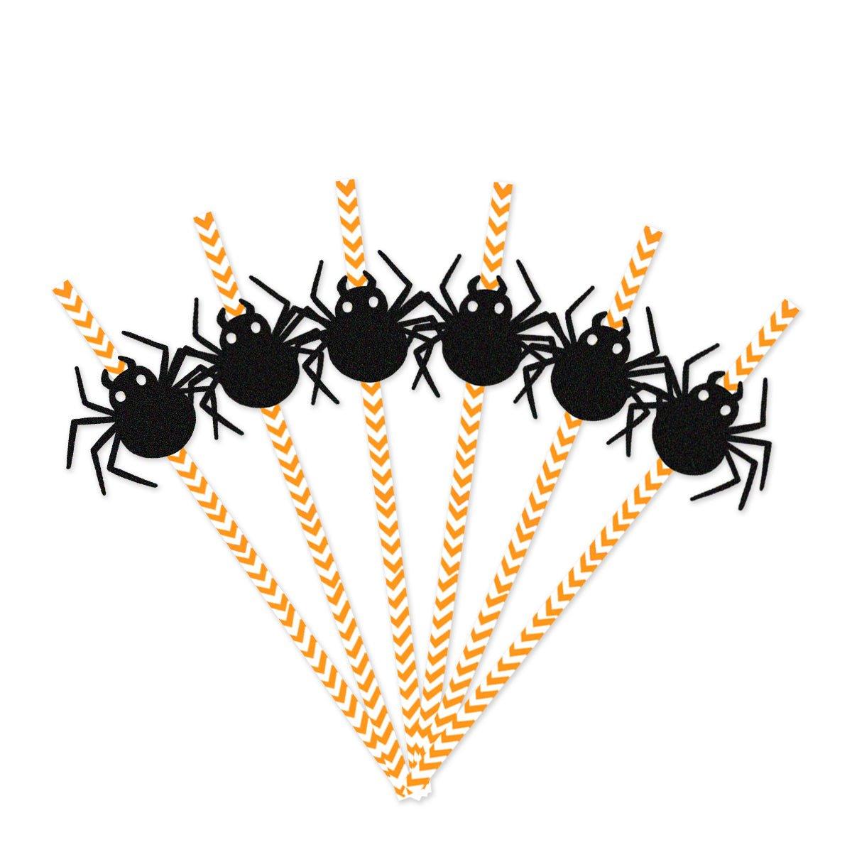 Lot de 24 pailles en papier Halloween Horror Lighteme