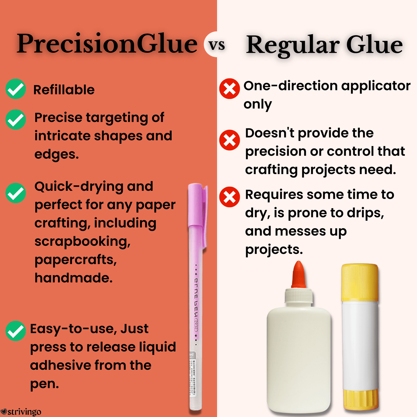 Lighteme 3+3 Free Refillable Roller Tip Glue Sticks