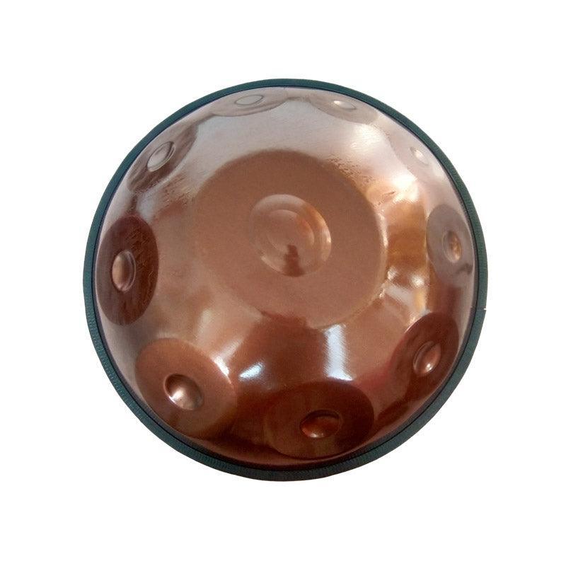MiSoundofNature Custom Handpan Drum 22 Inch 10/11 Notes F3/F#3 Akepygnox Scale Stainless Steel/Nitrided Steel Percussion Instrument