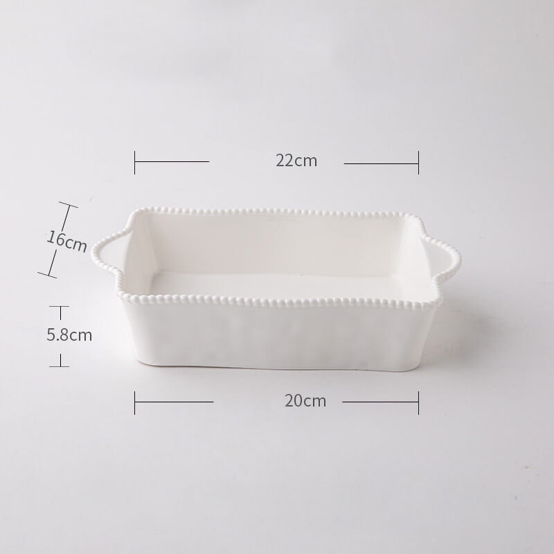 Lighteme Beaded Ceramic Baking Pan