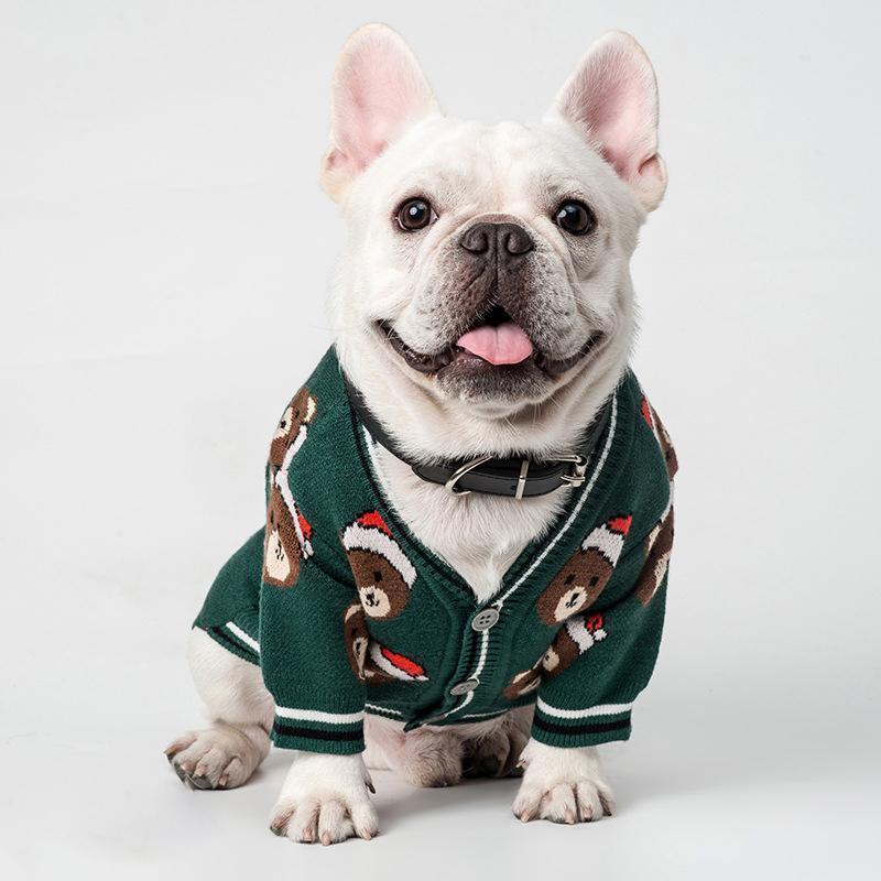 Lighteme Bear Print Christmas Cat/Dog Sweater (7 sizes)