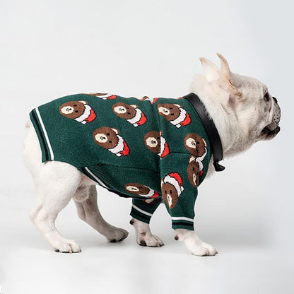 Lighteme Bear Print Christmas Cat/Dog Sweater (7 sizes)