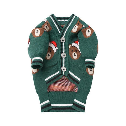 Lighteme Bear Print Christmas Cat/Dog Sweater (7 sizes)