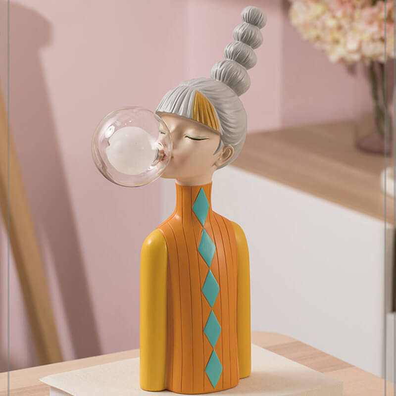 Lighteme Beauty Girl Resin Table Lamp