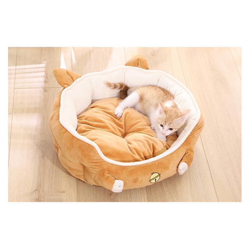 Lighteme Bell Print Cartoon Shape Pet Bed